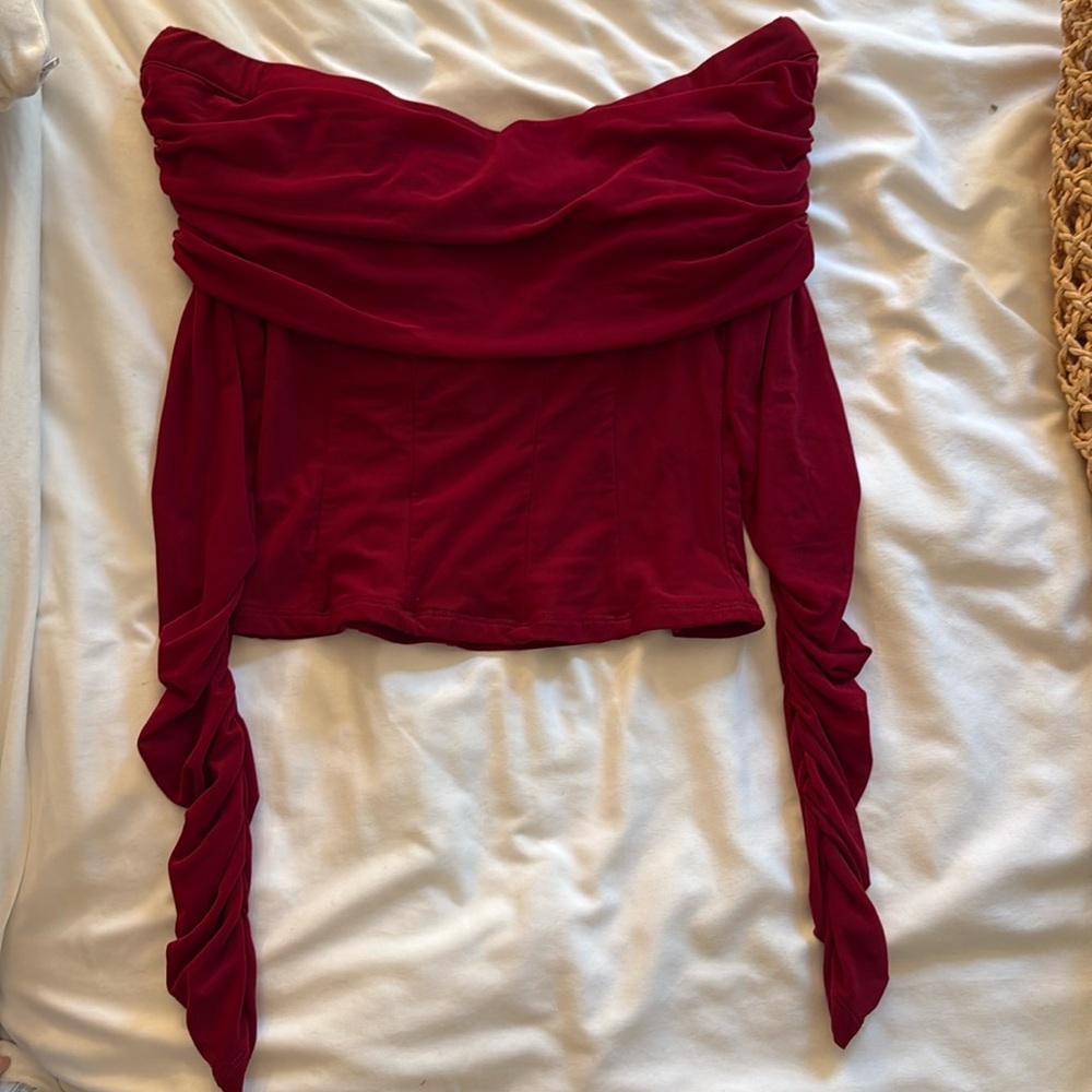 Majorelle Lia Top | Cranberry Red | XS